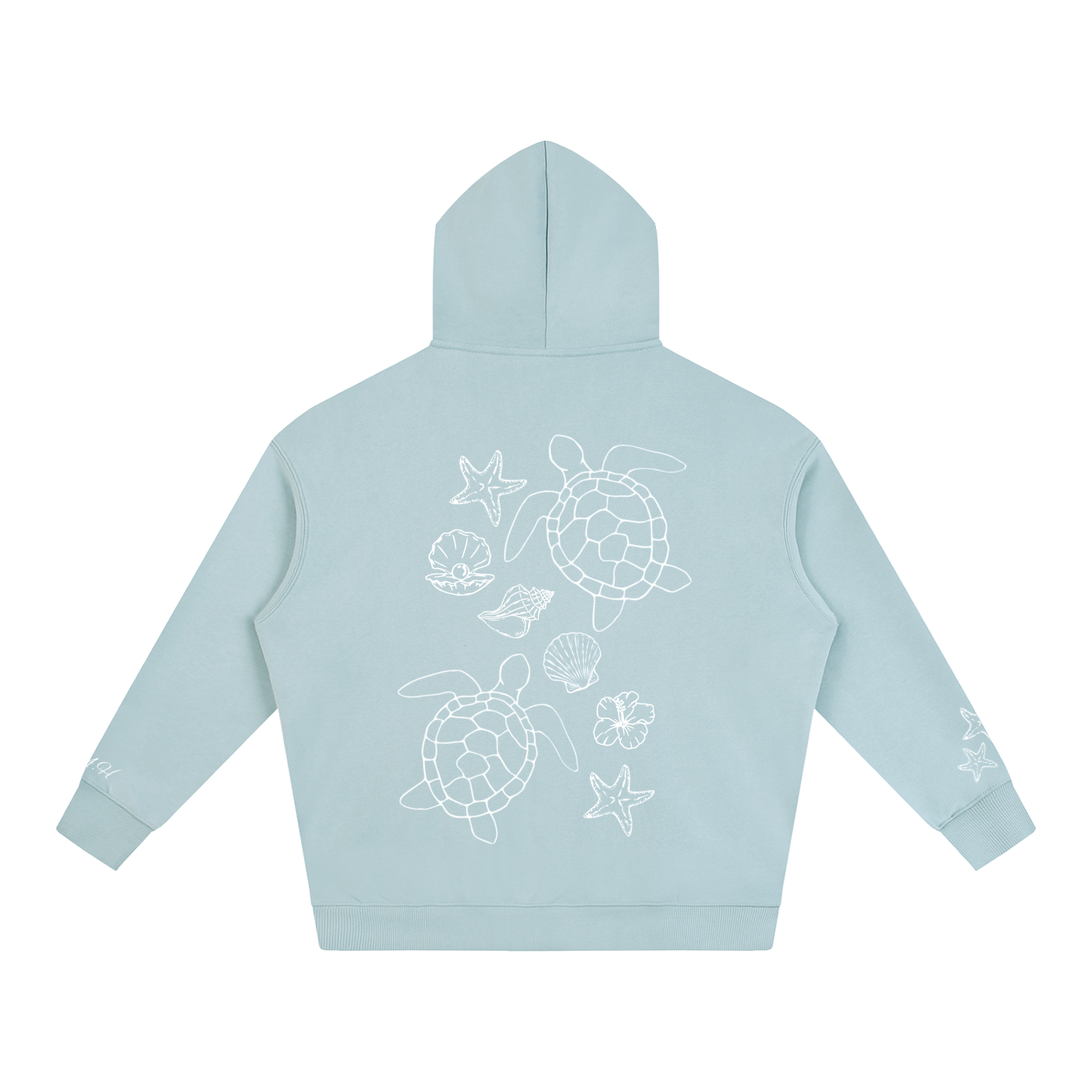 Beneath the Waves Oversize Fleeced Hoodie
