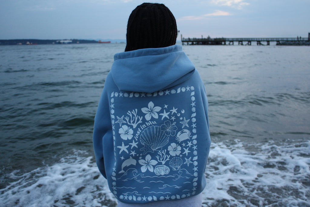 Along the Tides Oversize Fleeced Hoodie