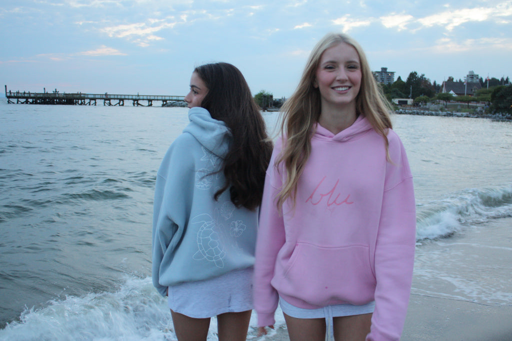 Under Pink Skies Oversize Fleeced Hoodie