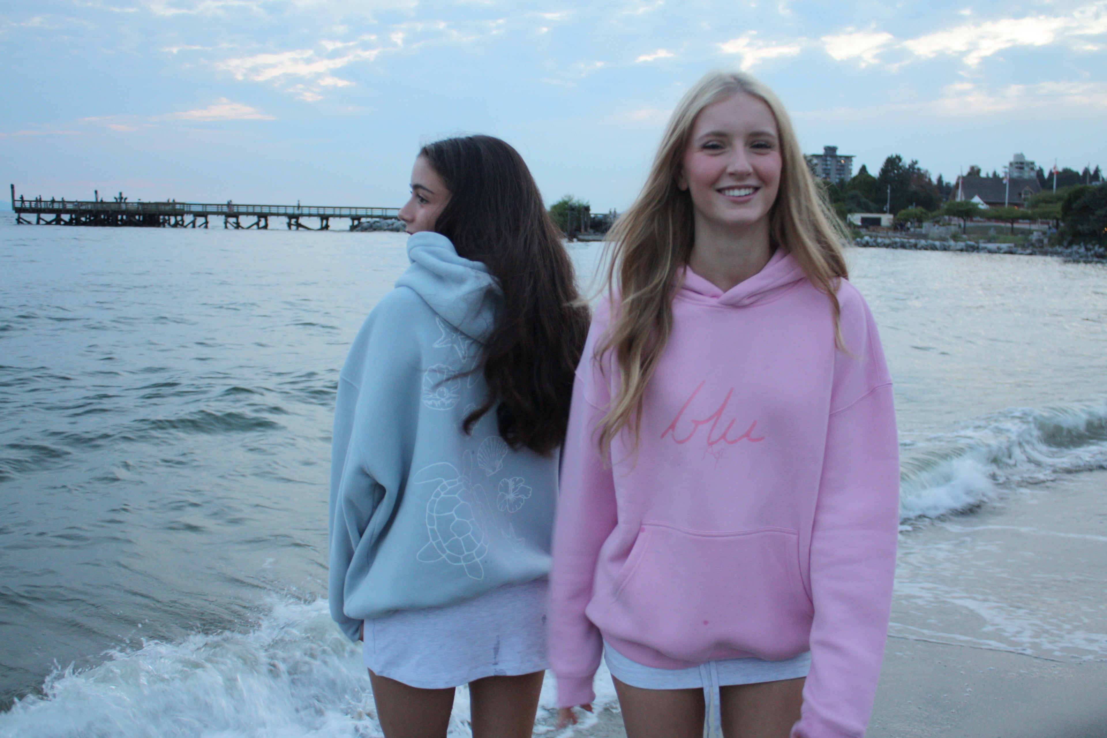 Under Pink Skies Oversize Fleeced Hoodie