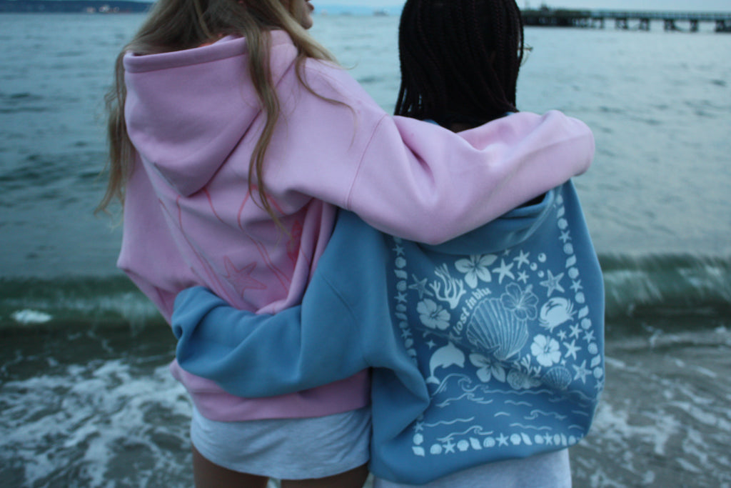 Along the Tides Oversize Fleeced Hoodie